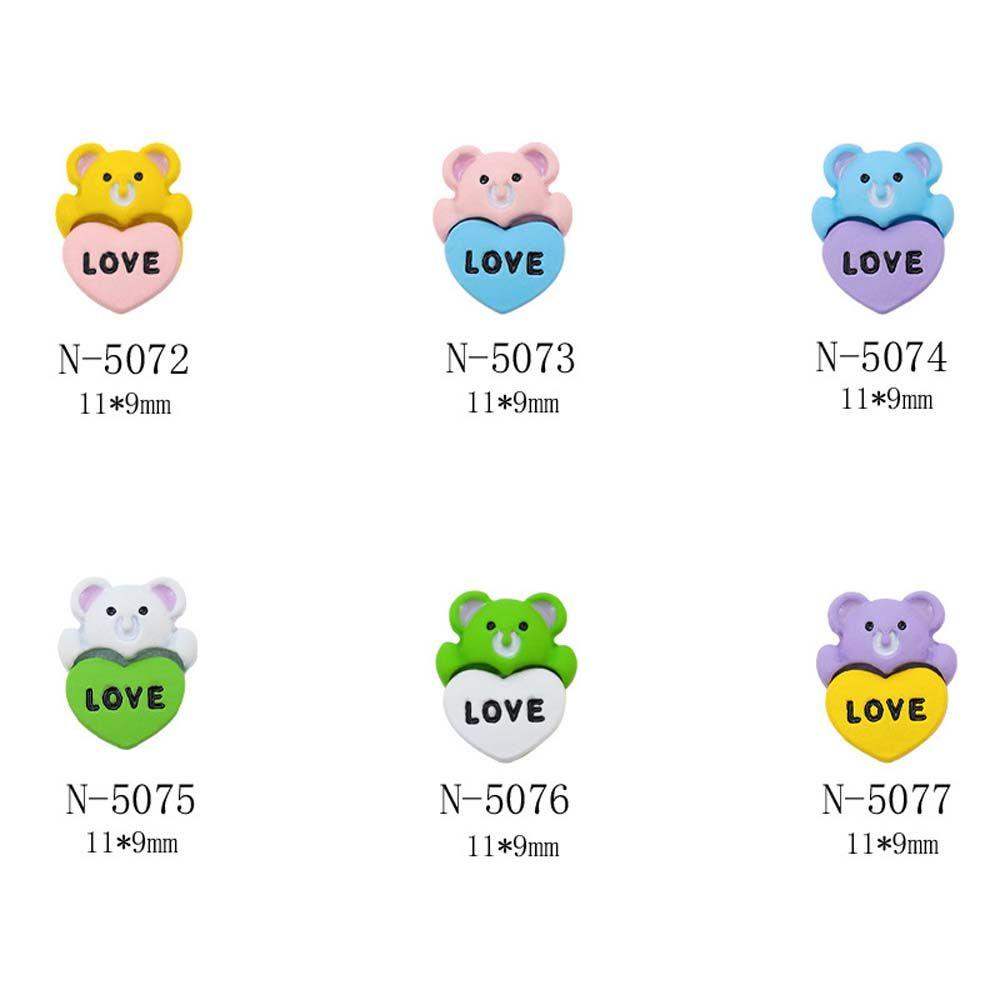 Phụ Kiện Trang Trí Móng Tay 3D Bằng Hợp Kim Hình Gấu Dễ Thương