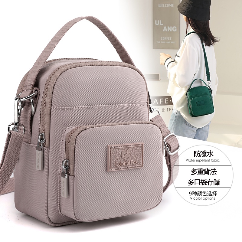 Túi Đeo Chéo Vai Bằng nylon Nhẹ Chống Nước Nhiều Màu Sắc