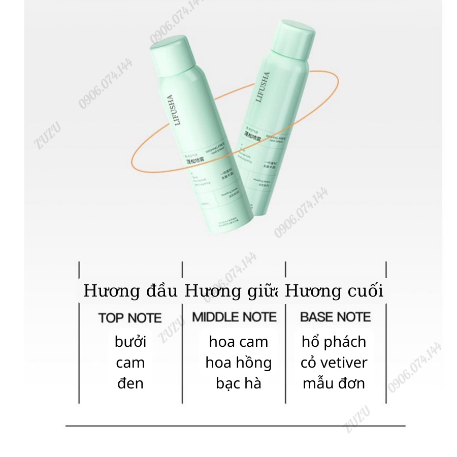 Dầu gội khô dạng xịt Spes giúp tóc bồng bềnh không bết dính, dầu gội đầu khô nữ phồng tóc nội địa trung LALA