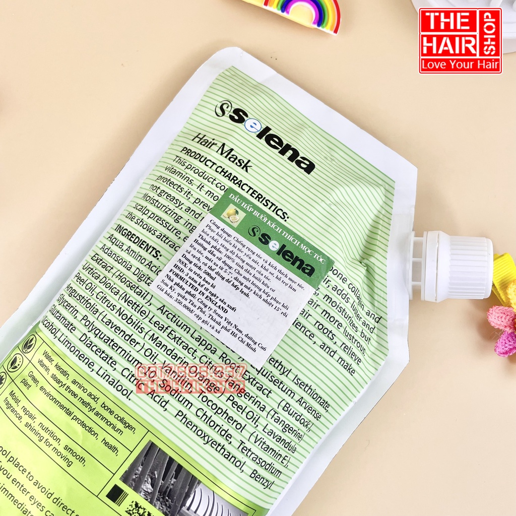 Hấp ủ tóc siêu phục hồi hấp tóc bưởi SELENA 500ml, sản phẩm được các salon lớn tin dùng giá cả hợp lí chất lượng 5sao