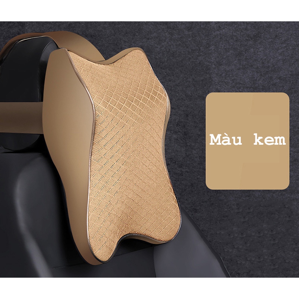 Gối Tựa Đầu Ô Tô, Xe Hơi, Gối Tựa Cổ Dựa Lưng Cao Su Non Cao Cấp, Bảo Vệ Cổ, Lưng  Cột Sống Khi Lái Xe