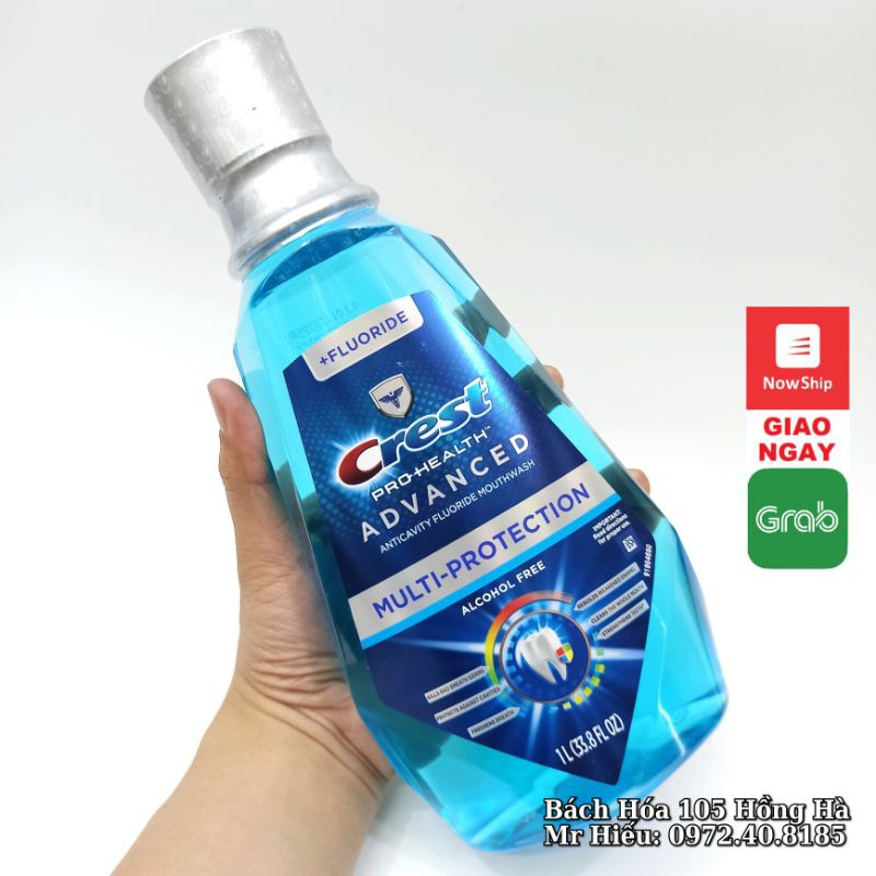 [T2/2022] Nước súc miệng Crest Advanced 1 lít