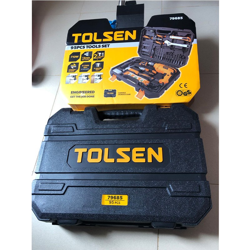Check | Bộ Dụng Cụ Máy Khoan Gia Đình 710W / 94 Món Tolsen 79685