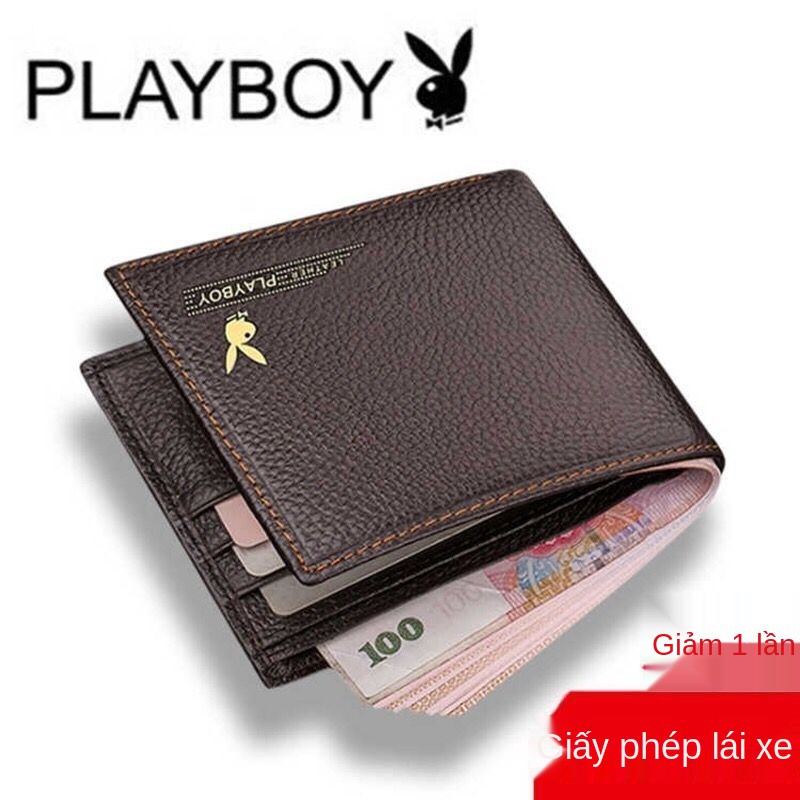 ❐Ví Playboy Nam Kiểu Dáng Trẻ Trung Học Sinh Đeo Chéo Thời Trang Chính Hãng Ngắn Mỏng Phong Cách