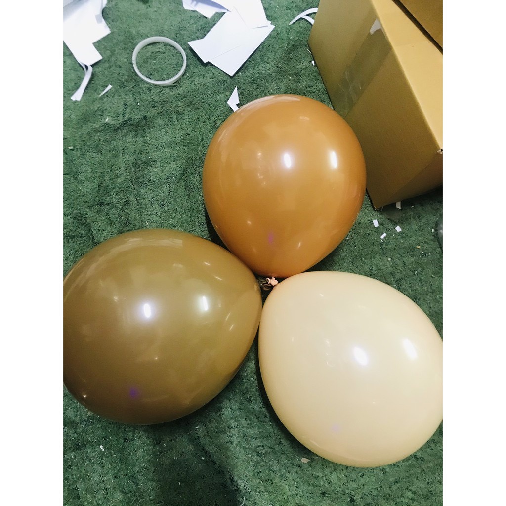 Đổ sỉ bóng bay màu nâu tây, tông nâu sang trọng 2022 HN455 túi 100 quả