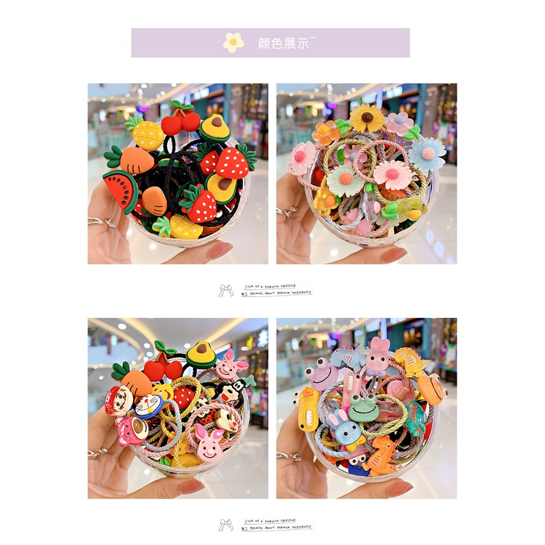 Hộp 30 Dây Buộc Tóc Bé Gái Siu Cute