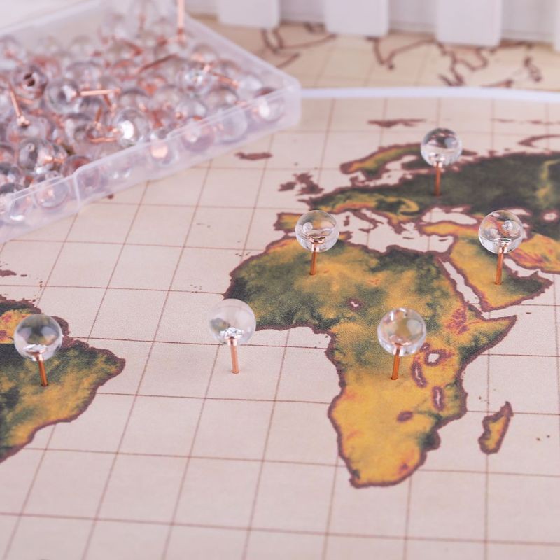 Set 100 Đinh Ghim Tròn Màu Vàng Hồng Chuyên Dụng