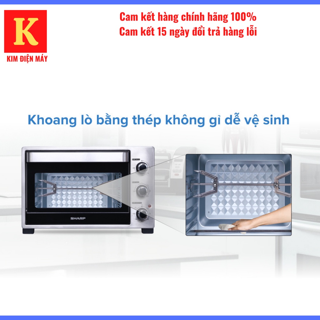 Lò nướng Sharp EO-A323RCSV-ST 32l 1500W tiết kiệm điện nướng đa năng- bảo hành 12 tháng toàn quốc