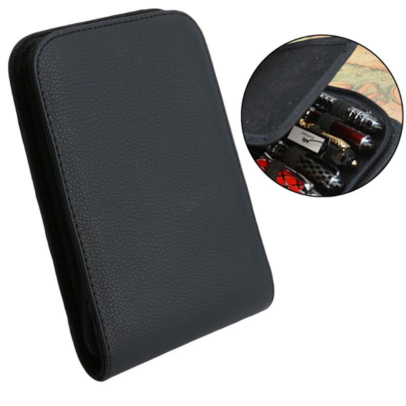 (MớI) Túi ĐựNg BúT 12 Ngăn Có Dây KéO Da TiệN DụNg