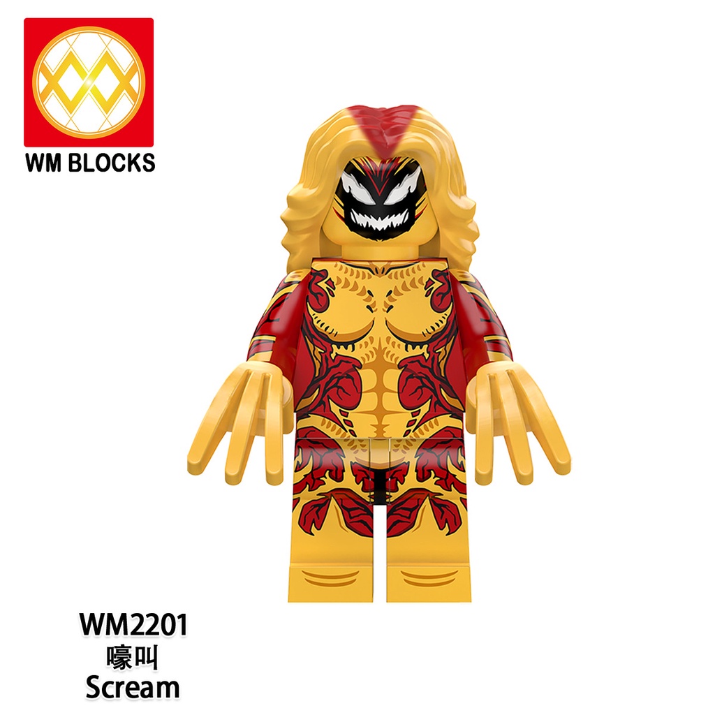 Minifigures Bigfig Nhân Vật Marvel DC Venom Carnage Anti-Venom Scream WM6120 Mẫu Mới Ra - Đồ Chơi Lắp Ráp