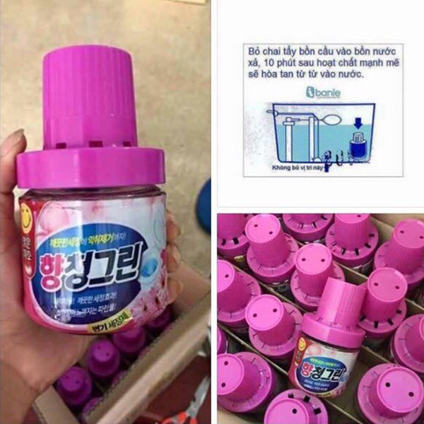 Cốc thả bồn cầu thơm số 1 Hàn Quốc , chai thả bồn cầu tan lâu hơn 3 tháng