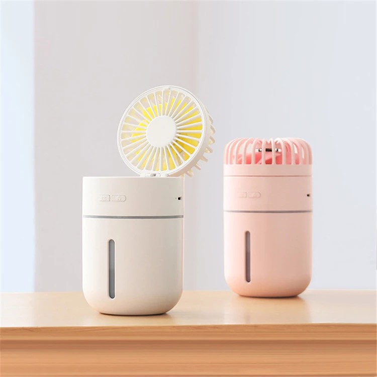 Quạt phun sương mini để bàn Calibra CWT-T9 3 in 1 Hàng chính hãng + có đèn Led + Bình chứa nước 400 ml + Nguồn USB