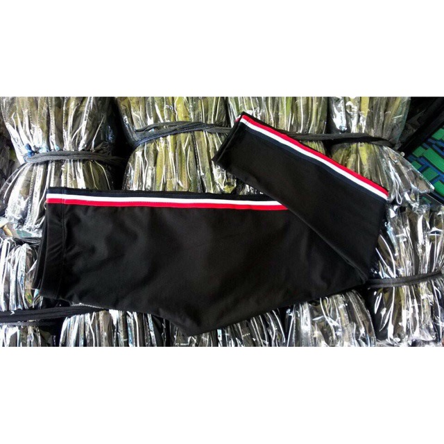 Quần Legging Sọc 3 Màu - 2 Túi Xéo - QK02
