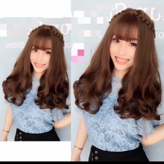 Tóc giả nguyên đầu xoăn lửng, cực đẹp, hình thật tại shop