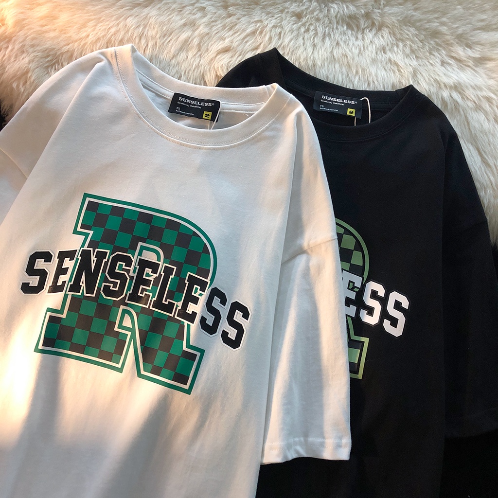 SUXI Áo Thun Tay Ngắn Cổ Tròn In Chữ Phong Cách Hàn Quốc Thời Trang Mùa Hè Cho Nữ