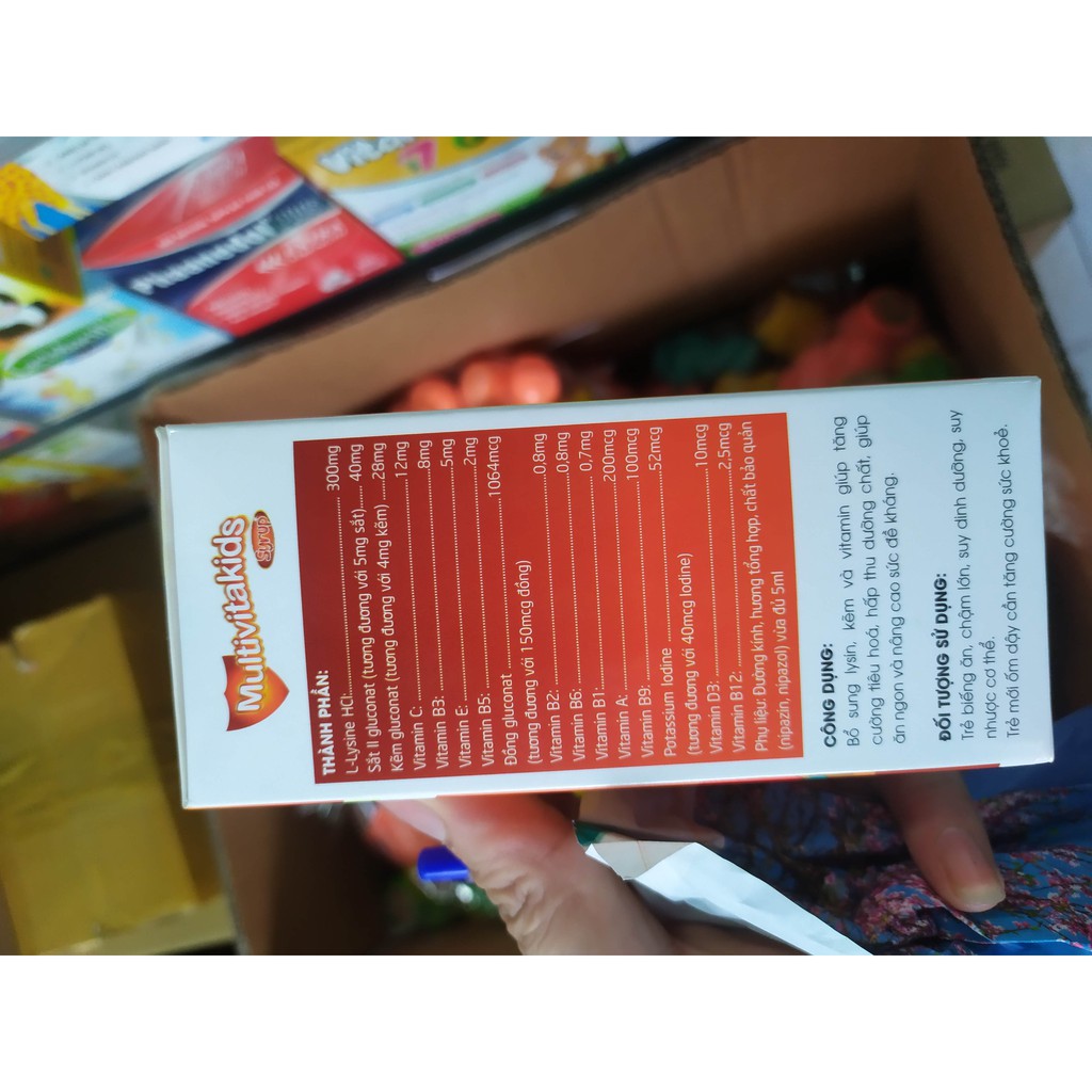 Multivitakids syrub bổ sung kẽm, hỗ trợ ăn ngon, tăng cường sức khỏe, đề kháng, tăng cường miễn dịch