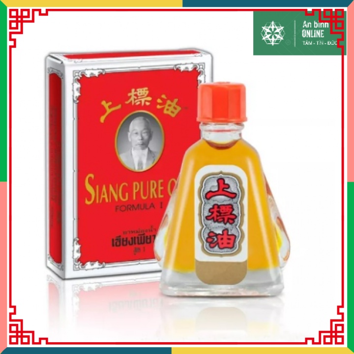 Dầu gió ông già Siang Pure Oil Formula I chữ vàng Thái Lan 3cc/ 7cc