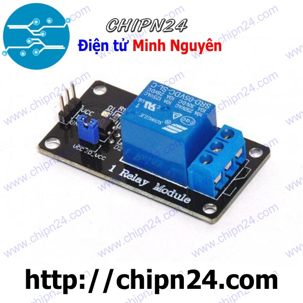 [1 pcs] Module 1 Relay với Opto cách ly (kích thấp) (5VDC)