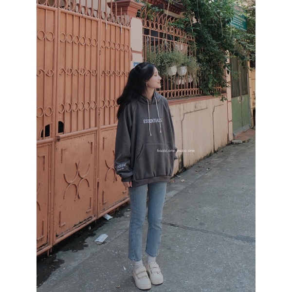 Áo hoodie nỉ bông form rộng, áo hoodie thêu chữ Bazic one | BigBuy360 - bigbuy360.vn
