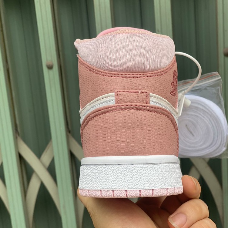 ✔️Giày Jordan 1 Mid Hồng Trắng Digital Pink Fullbox Cao Cấp✔️