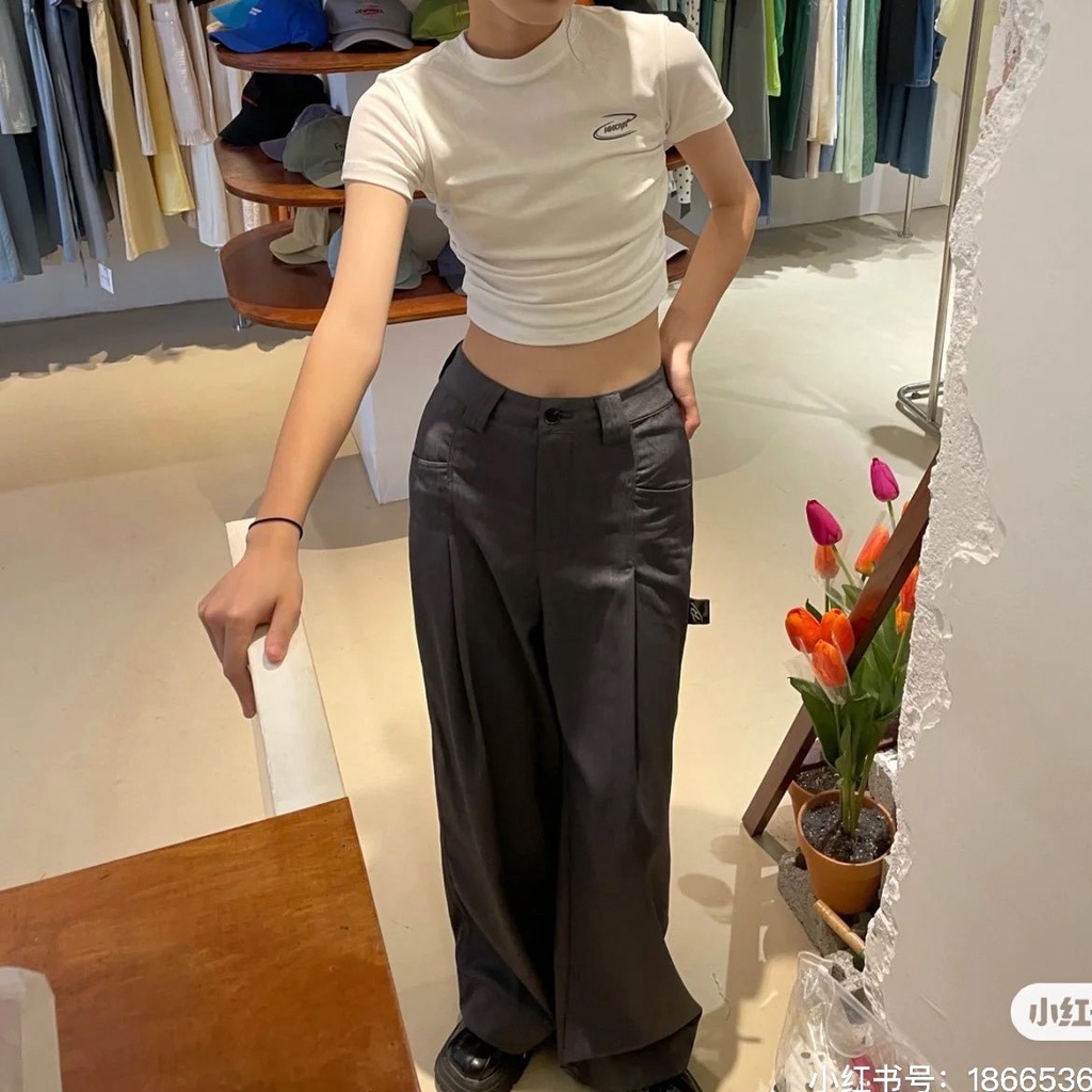 Bán Chạy!F &amp; X Áo Thun Tay Ngắn Hở Rốn Ôm Dáng Màu Trắng Phong Cách Desire Thời Trang Mùa Hè Cho Nữ