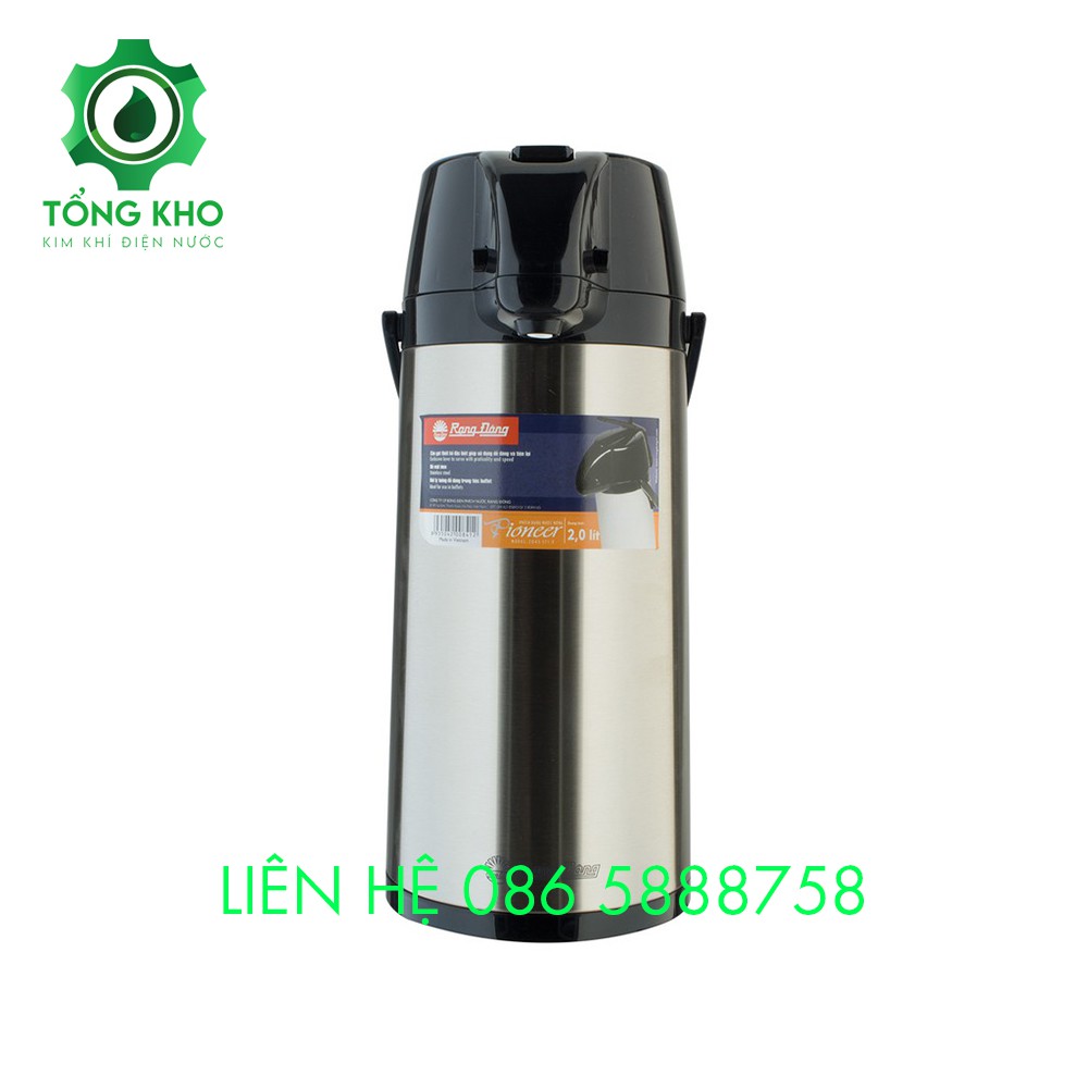 Phích đựng nước nóng 2 lít Rạng Đông Inox cao cấp - Tổng kho kim khí điện nước RD 2045ST1.E