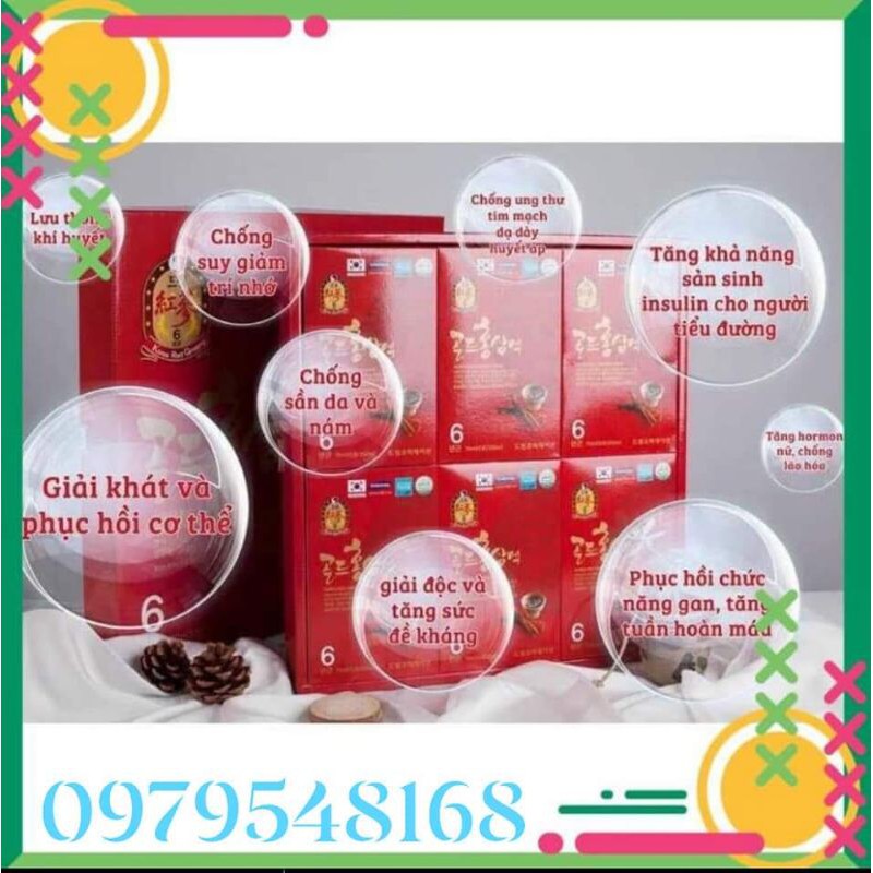 Một Hộp Nước Hồng Sâm Hàn Quốc 6 Năm Tuổi (70ml*5 gói),bồi bổ sức khỏe,giảm mệt mỏi,chống lão hóa,cho làn da tươi sáng | BigBuy360 - bigbuy360.vn