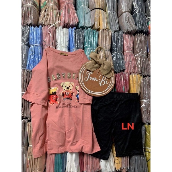 Sét áo gấu Baby bear + quần legging lửng DA6