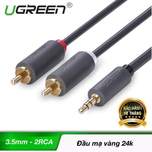 Cáp Audio 3.5mm to 2 RCA (hoa sen) Cao Cấp Ugreen 10772 10511 10510 10512 10513 10514 AV102 Chính hãng