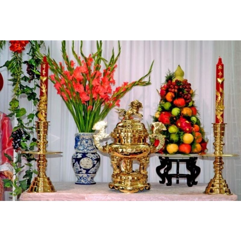 Hoa Lay ơn giả trang trí concept Tết xưa dài 1 mét - Hoa Dơn giả