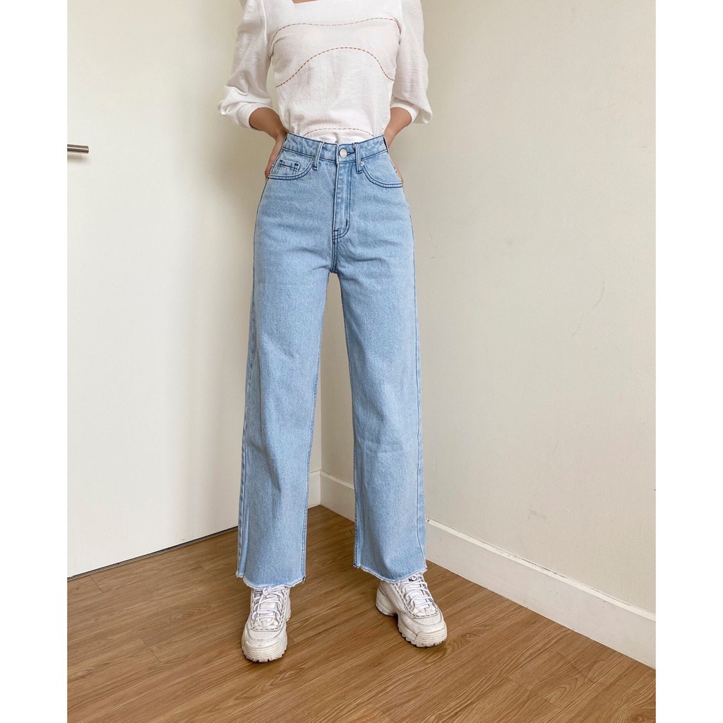 QUẦN BAGGY JEAN NỮ ỐNG RỘNG THỜI TRANG 21 | BigBuy360 - bigbuy360.vn