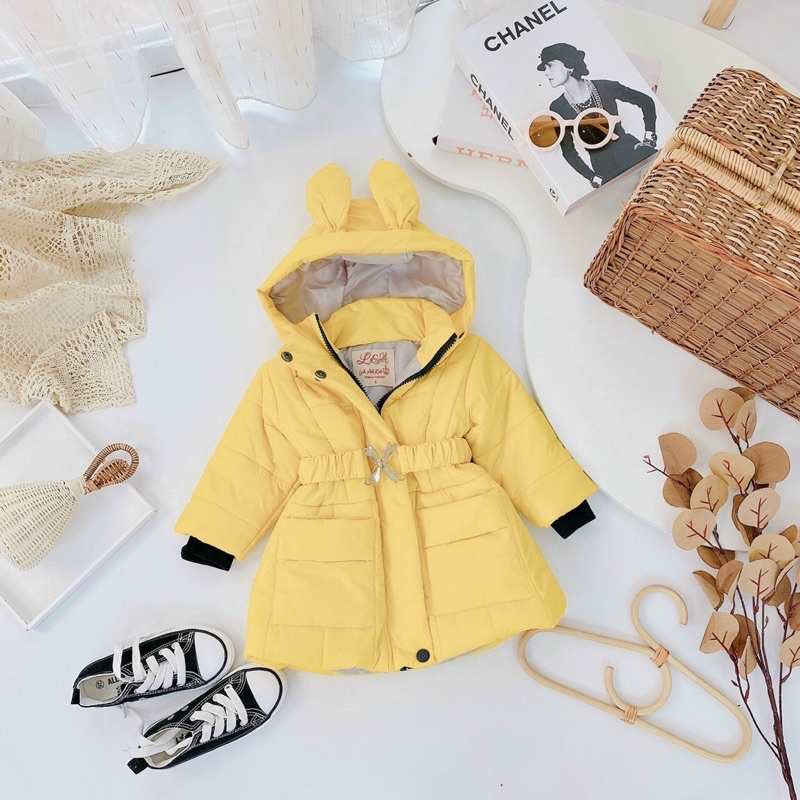 Áo phao dág dài cho bé gái