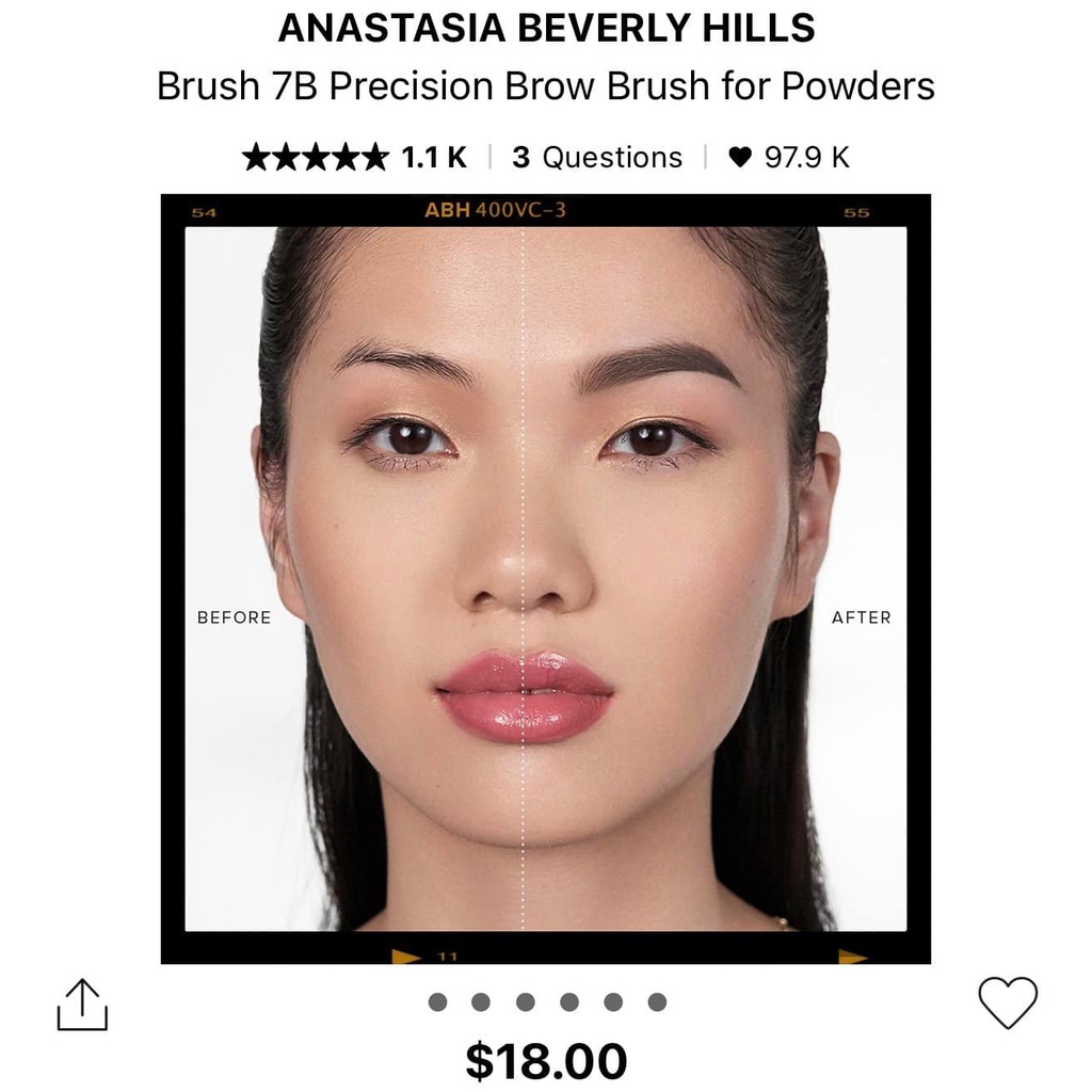 Cọ chân mày tém góc với 2 đầu chải sợi của Anastasia