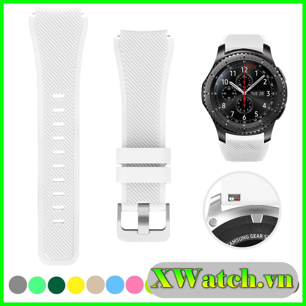 Dây silicon vân sần Samsung Galaxy Watch 3 45mm 46mm Pace Stratos GTR 47 GTR2 GTR2E, Gear S3 ,GT2 GT2E/Pro