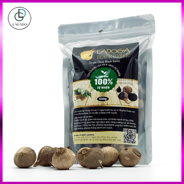 [500g] Tỏi đen lên men tự nhiên LADOGA - Tỏi đen cô đơn lên men theo công nghệ nhật bản | BigBuy360 - bigbuy360.vn