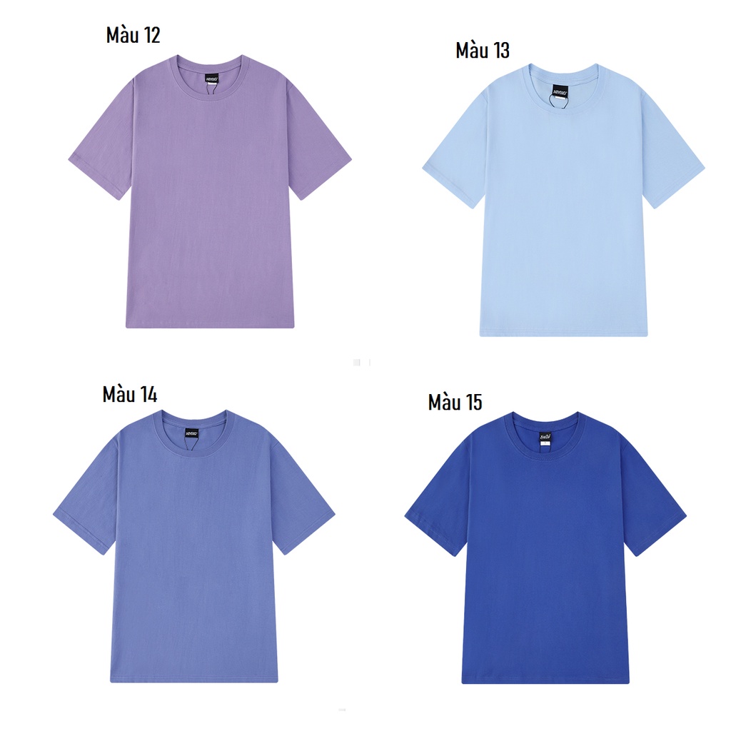 Áo Thun trơn cộc tay nhiều màu sắc giá rẻ - Áo phông form rộng cho nam nữ Bảng 1
