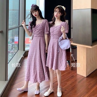 Đầm đôi màu tím trendy