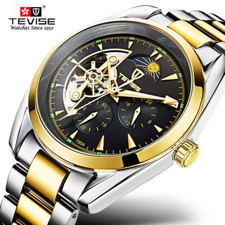 2 màu - Đồng hồ cơ nam TEVISE TE27-29 dây thép automatic chính hãng