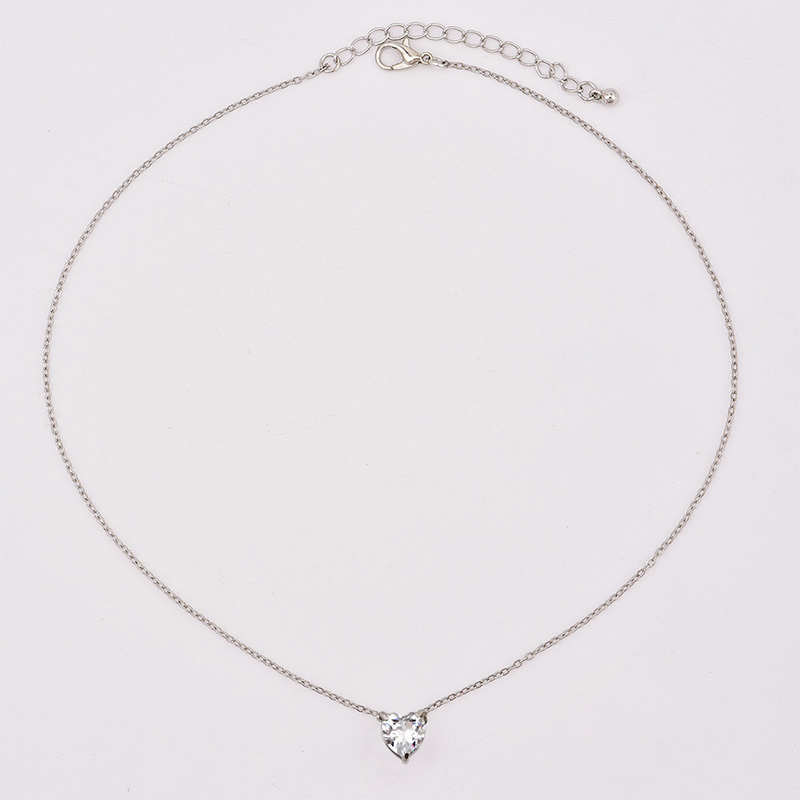 Dây chuyền đính đá zircon thiết kế đơn giản cho nữ
