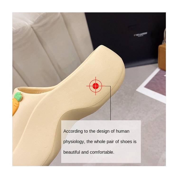 Dép Đế Dày Chống Trượt Thiết Kế Đục Lỗ Dễ Thương Thời Trang Mùa Hè Cho Nữ MSGM Tth089