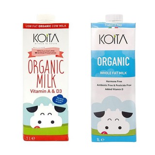 Sữa bò hữu cơ nguyên kem - ít béo - Lactose Free (Koita)