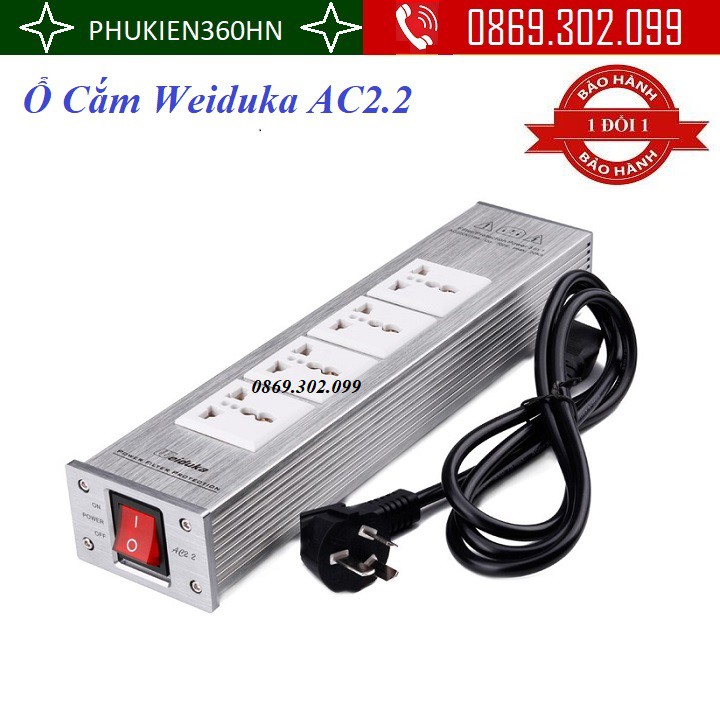 Bộ Ổ Cắm Lọc Nguồn Điện Weiduka AC 2.2