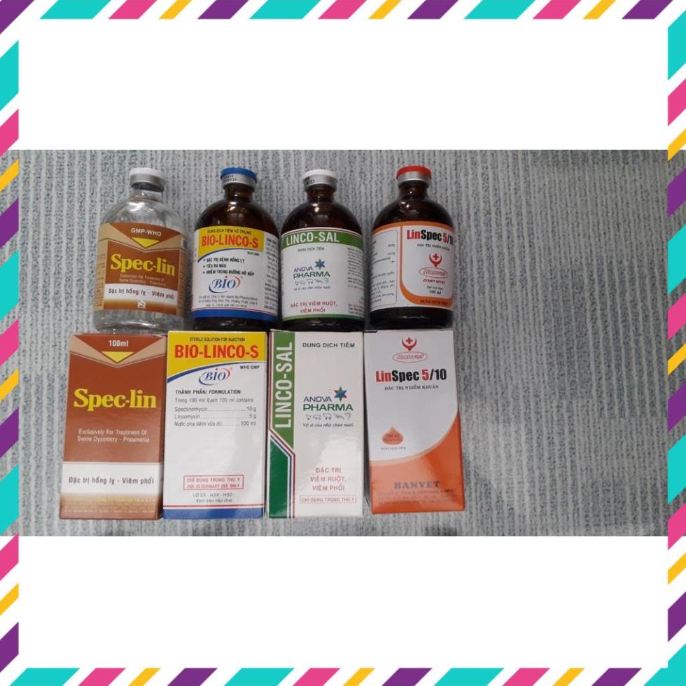 Thú Y. Lincosal, Linco S, Lincospec Mỹ, Linco spectin, Interspectin L, Linco spec 100ml