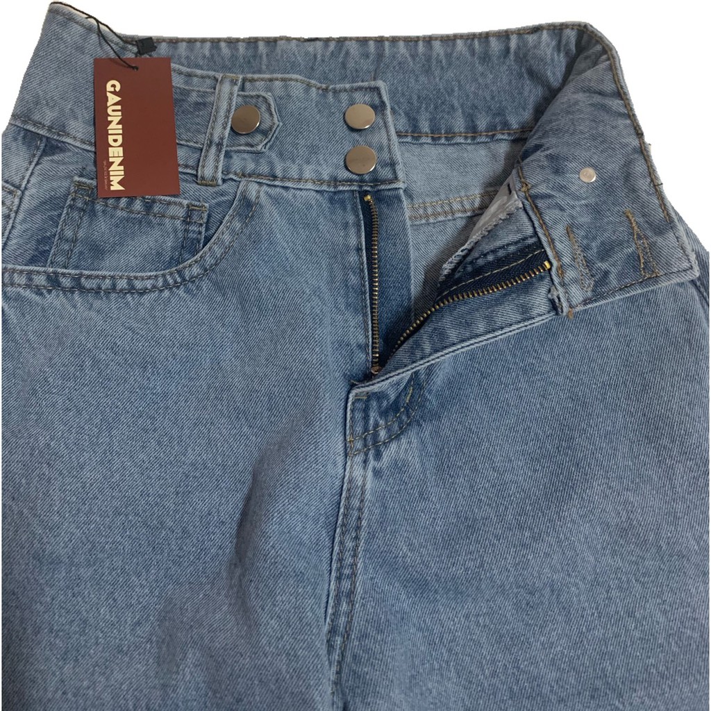 Quần jean nữ lưng cao ống rộng dáng suông đẹp cao cấp - GV01 | BigBuy360 - bigbuy360.vn
