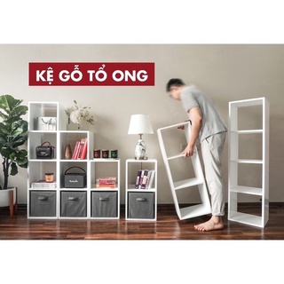 Kệ sách gỗ ✅ MIỄN PHÍ SHIP ✅Tủ sách tổ ong đa năng đa tầng nhiều công dụng