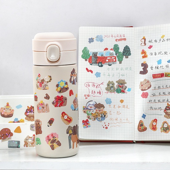 PeachSticker Dán Trang Trí Nhật Ký/Album Tự Làm Hình Trái Đào Dễ Thương 8 Kiểu Khác Nhau