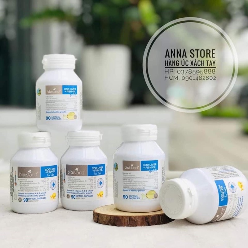 Viên uống Bio Island Cod Liver Fish Oil 90 viên Úc cho bé