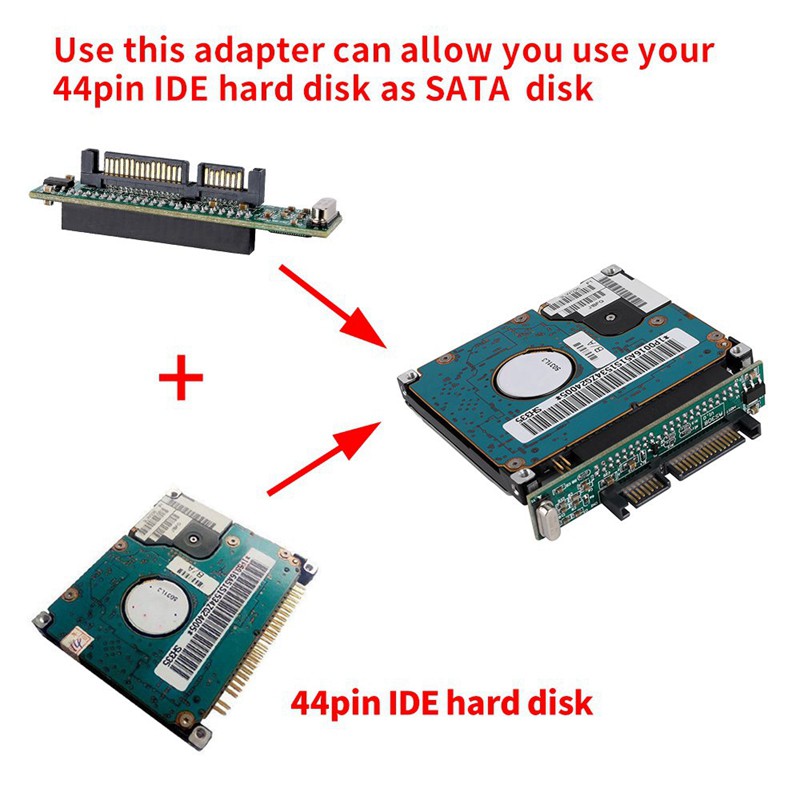 2.5 Inch Sata Adapter, Convert Laptop 44 Pin Male Ide Pata Hdd Hard Disk Drive S