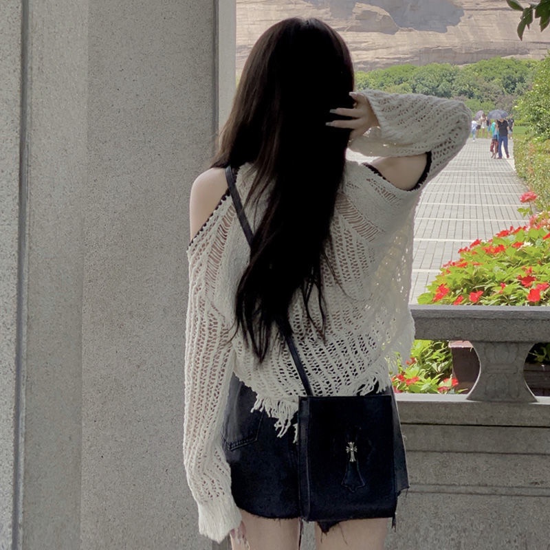 Áo Nữ Tay Dài Trễ Vai Xuyên Thấu Thời Trang Quyến Rũ