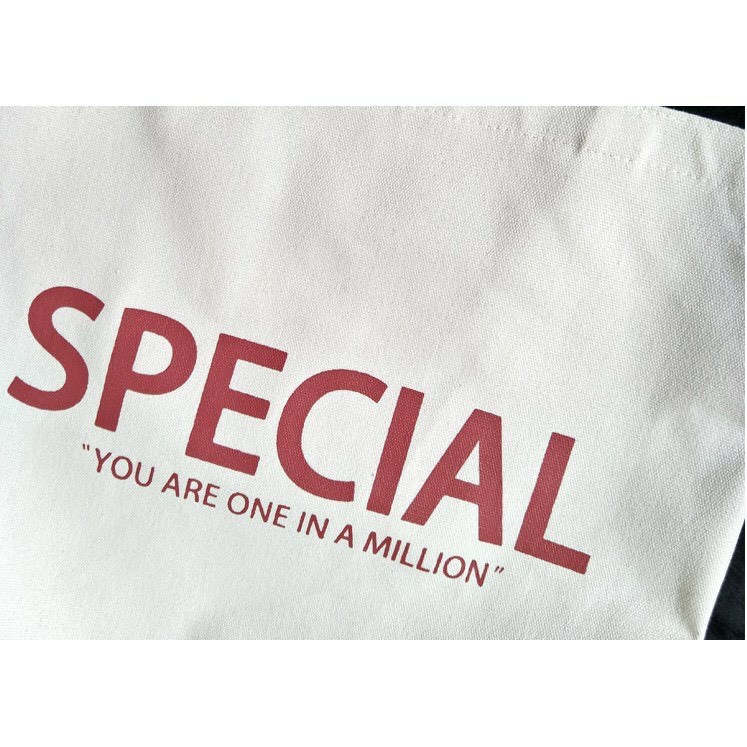 Túi Tote Vải Canvas In Chữ Special Phong Cách Hàn Quốc